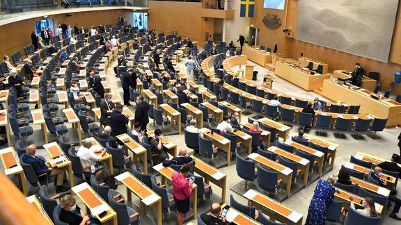 A session of the Swedish parliament (Riksdag) in Stockholm, Sweden June 21, 2021