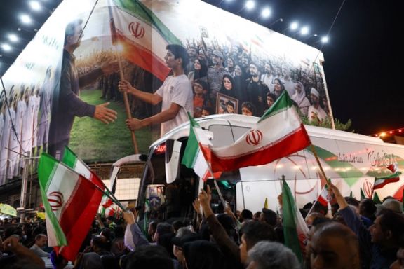 A state-organized farewell ceremony for Iran's soccer team ahead of their departure to the 2026 World Cup, in Tehran, Iran, May 13, 2026.