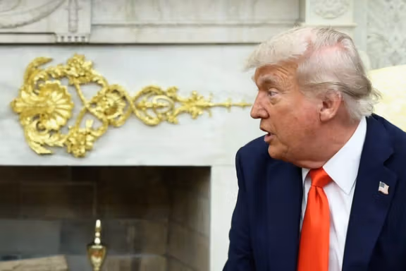 US President Donald Trump speaking in the Oval Office on Thursday June 5, 2025.