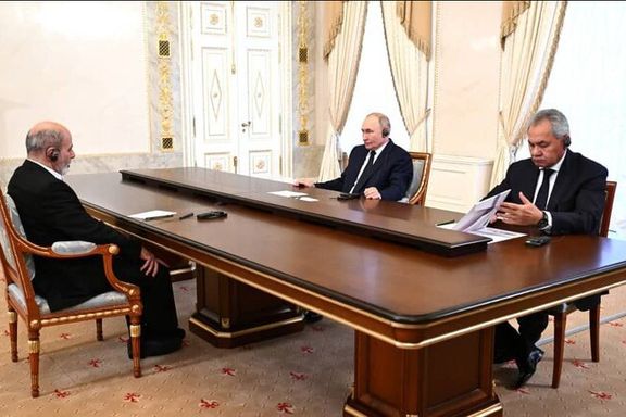 Russian President Vladimir Putin and his defense chief Shoigu hosting Iran's top security official in St. Petersburg, September 12, 2024