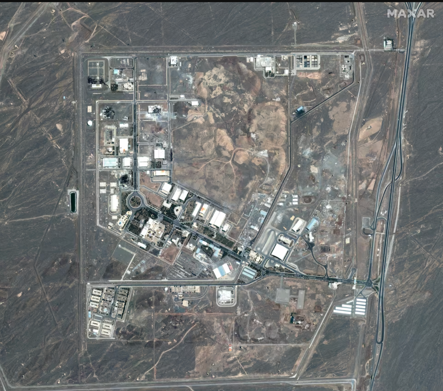 تصویر آرشیوی: این تصویر ماهواره‌ای از نطنز مربوط به ۱۵ ژوئن است. 