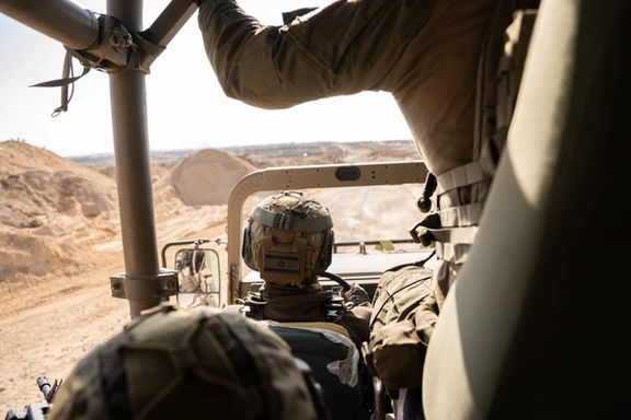 Israeli soldiers in the Gaza Strip in this handout image released on December 4, 2023