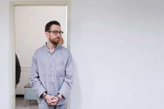 Swedish EU employee Johan Floderus attends a court session in Tehran, Iran, December 10, 2023.