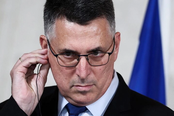 Israeli Foreign Minister Gideon Saar attends a joint press conference with Italian Foreign Minister Antonio Tajani (not pictured), in Rome, Italy, January 14, 2025.