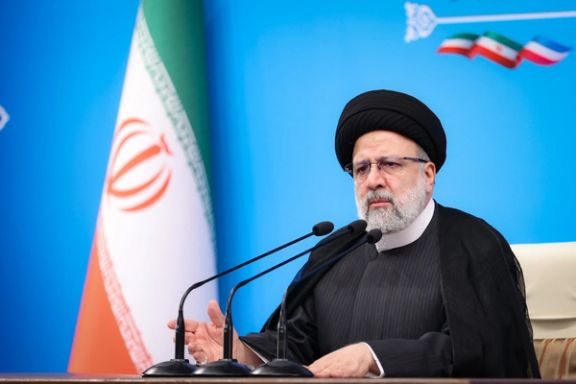 Iranian President Ebrahim Raisi during a press conference in Tehran on August 29, 2023