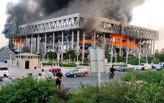 IRIB Glass Building in Tehran after an Israeli strike on June 16, 2025