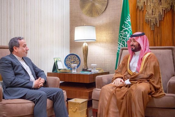 Iran's foreign minister Abbas Araghchi meeting with Saudi Crown Prince Muhammad bin Salman. October 9, 2024