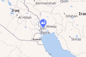 The location of the planned nuclear plant in southeastern Iran