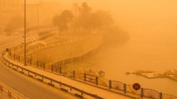 سازمان هواشناسی در خوزستان هشدار نارنجی خیزش گرد و خاک صادر کرد