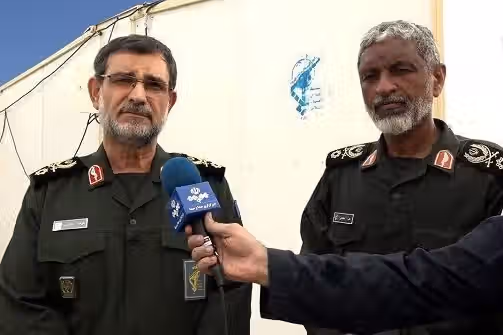 New IRGC Navy commander Ali Azmaei (right) and his slain predecessor Alireza Tangsiri