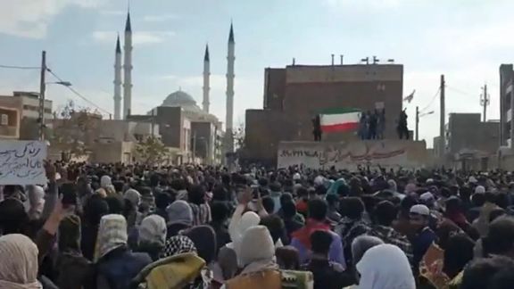 A protest in the city of Zahedan