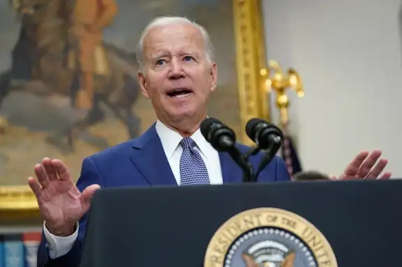 US President Joe Biden speaking on July 8, 2022