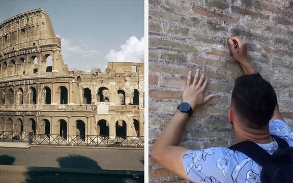 پلیس ایتالیا: توریستی که روی دیوار کولوسیوم حکاکی کرد، ساکن بریتانیاست