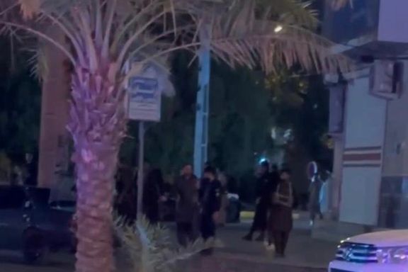 Iranian police seal off the area following a fatal shooting incident in Iranshahr, Sistan-Baluchestan Province, on May 31, 2024.