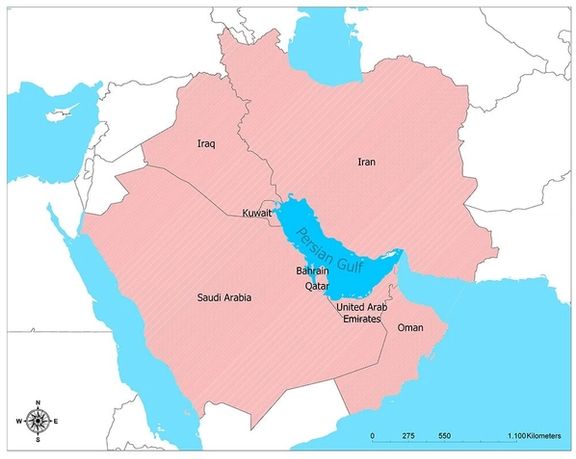 a map of the Middle East-Persian Gulf