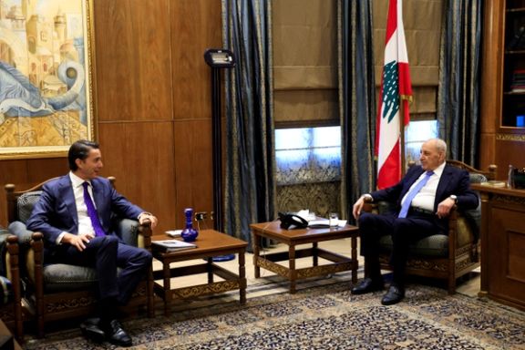 Lebanese Parliament Speaker Nabih Berri meets with U.S. special envoy Amos Hochstein in Beirut, Lebanon November 19, 2024.