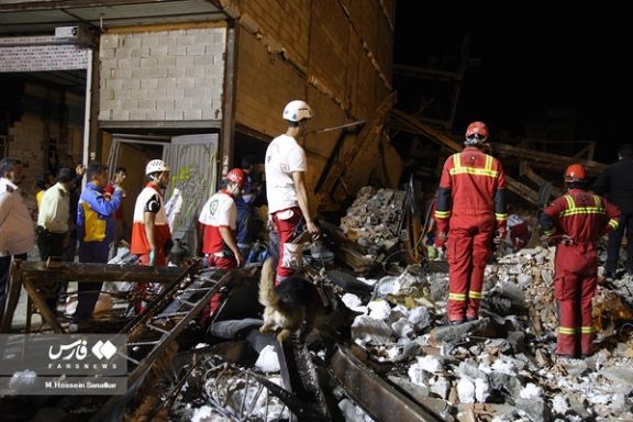 Rescue operations continued over the night to find the individuals trapped under buildings that collapsed in southern Tehran on August 6, 2023.