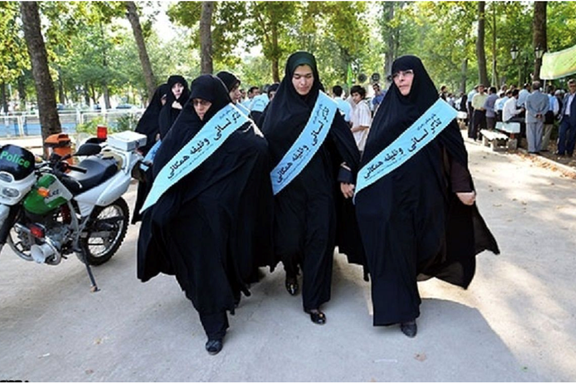 A group of hijab enforcers in Tehran