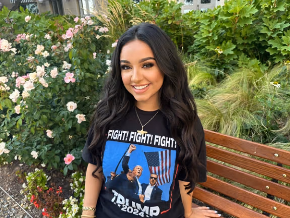 Photo of Sarah Raviani after launching 'Iranians for Trump'