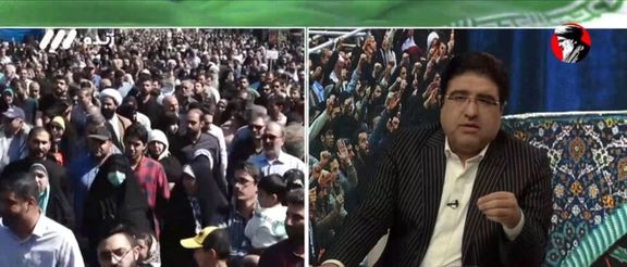 مجری صداوسیما: ساختمان ایراناینترنشنال را با موشک نقطهزن بزنیم