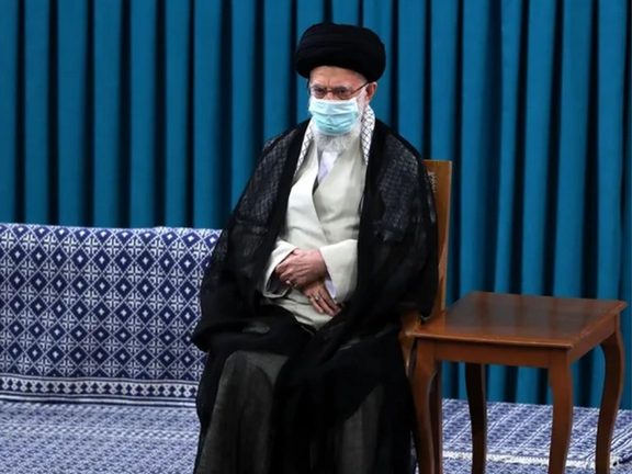 Iran's Supreme Leader Ali Khamenei delivering a speech. October 24, 2021