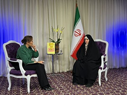 Jamileh Alamolhoda, the wife of President Ebrahim Raisi during an interview with Venezuela’s teleSUR TV on June 13, 2023