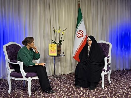Jamileh Alamolhoda, the wife of President Ebrahim Raisi during an interview with Venezuela’s teleSUR TV on June 13, 2023