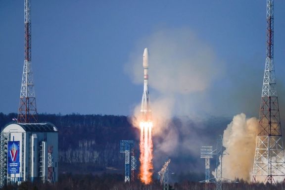 A Soyuz-2.1b rocket booster with a Fregat upper stage, carrying Russian the Meteor-M spacecraft and 18 Russian and foreign additional small satellites, blasts off from a launchpad at the Vostochny Cosmodrome in the far eastern Amur region, Russia, February 29, 2024.