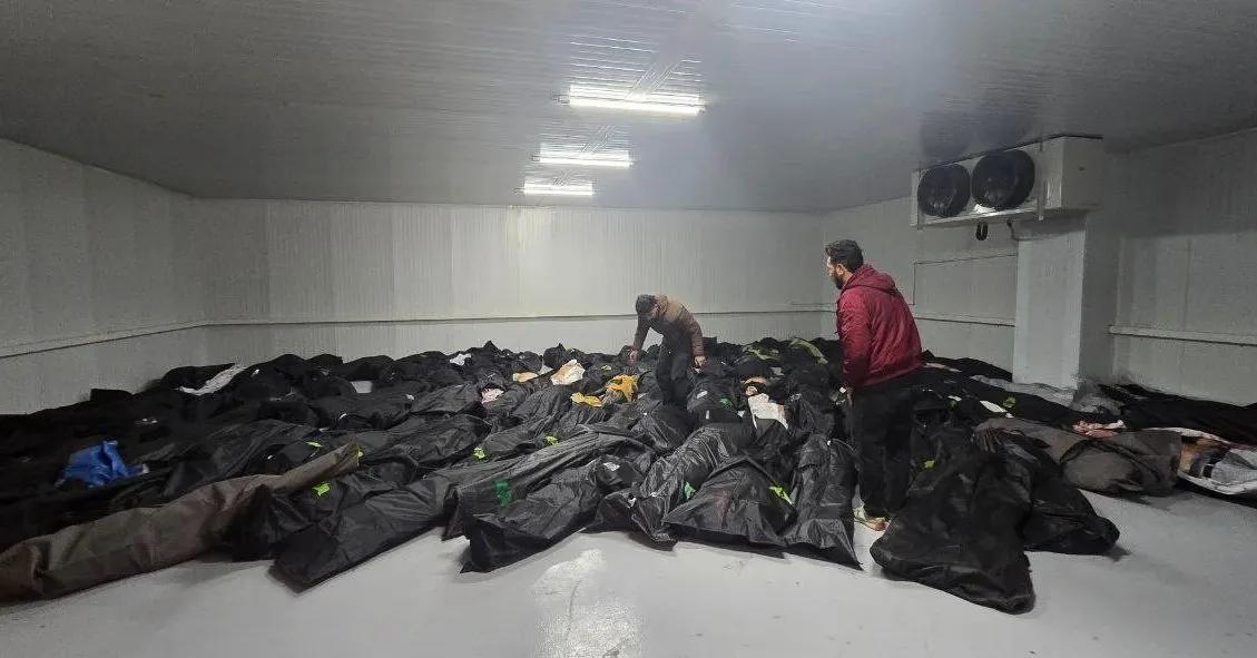 Bodies of protesters killed during Iran’s January 2026 crackdown are seen at a morgue in Tehran.