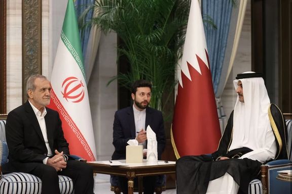 Qatar's Emir Sheikh Tamim bin Hamad al-Thani meets with Iran's President Masoud Pezeshkian, in Doha, Qatar, October 2, 2024.