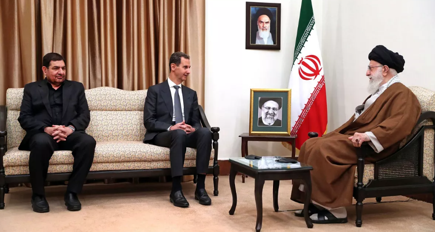 دیدار بشار اسد، رییس حکومت سوریه و علی خامنه‌ای، رهبر جمهوری اسلامی، تهران، ۱۰ خرداد