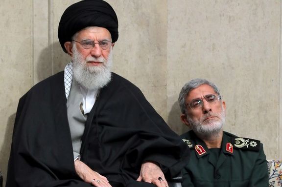 Supreme Leader Ali Khamenei and IRGC Quds Force Commander Esmail Qaani
