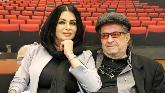 Iranian director Dariush Mehrjui and his wife Vahideh Mohammadifar