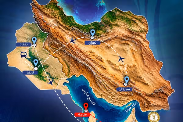مسیر گلگهر به آسیا، طولانیتر از تراکتور؛ سیرجان، تهران، نجف، بغداد، مسقط!