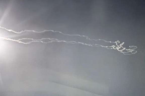 An image released by citizen journalist Vahid Online purports to show missiles launched from central Iran toward Jordan early Wednesday, July 29, local time