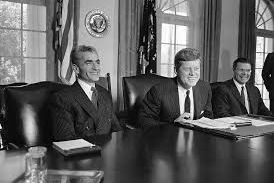 Shah Mohammad Reza Pahlavi and President John F. Kennedy in the White House