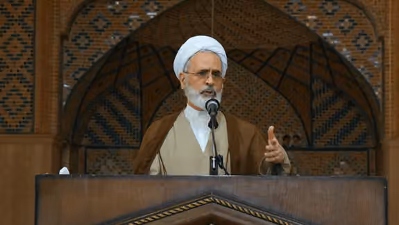 Alireza Arafi speaks at an event in Qom, Iran, in this undated file photo