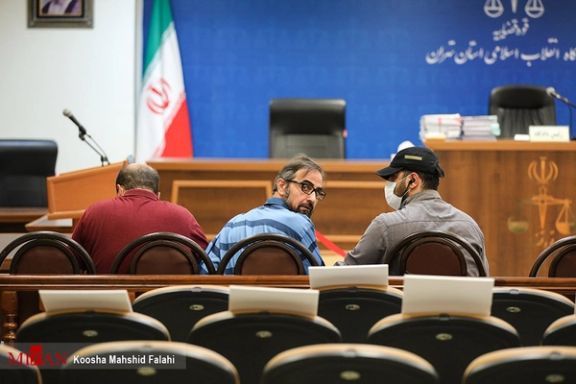 Separatist activist Habib Chaab (Asyud) (center) during his trial