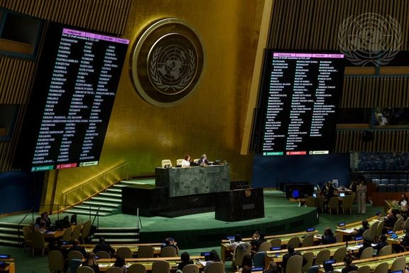 UN General Assembly in session.