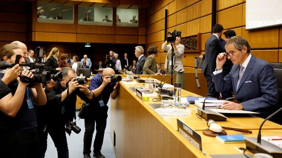 International Atomic Energy Agency (IAEA) Director General Rafael Grossi waits for the start of an IAEA board of governors meeting in Vienna, Austria, June 5, 2023.