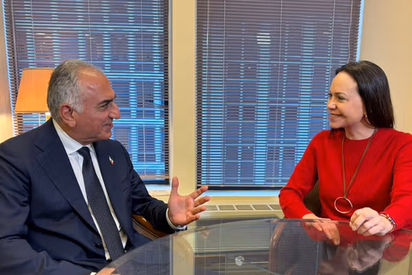 شاهزاده رضا پهلوی در دیدار ماچادو: ایران و ونزوئلای آزاد به دههها ترور پایان میدهند