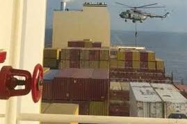 Iran's Tasnim news website affiliated with the IRGC published this photo, purportedly showing the seizure of the vessel.