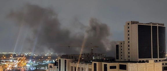 Smoke billows over western Tehran skyline after reported strikes, March 30, 2026