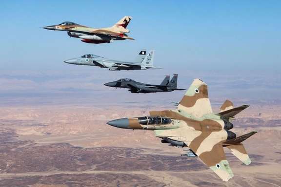 Different types of Israeli air force warplanes.