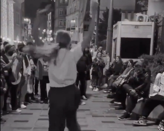 Iranians dancing in streets
