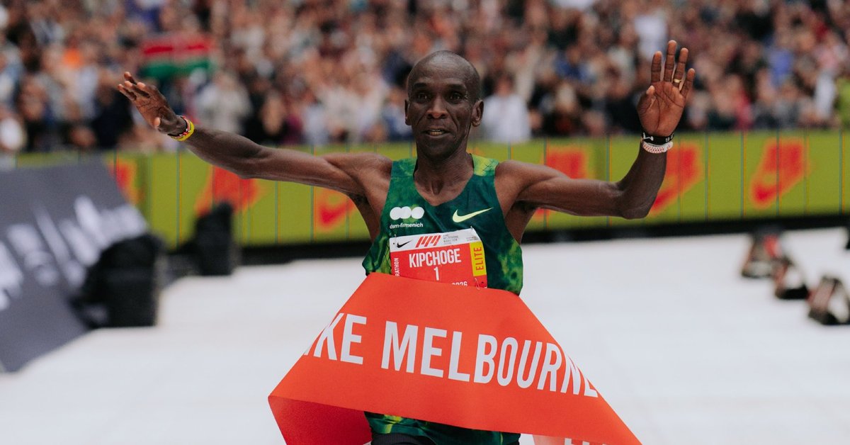 Eliud Kipchoge wins Melbourne Marathon at 41, breaking course record