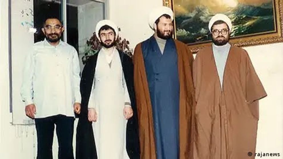 Several of Iran’s prosecutors in the 1980s (from left) Asadollah Lajevardi, Hossein-Ali Nayeri, Ali Razini, and Ali Mobashsheri 