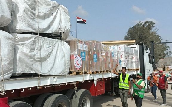 ارسال دومین محموله کمکهای بشردوستانه شامل ۱۹ کامیون غذا و لوازم پزشکی به غزه