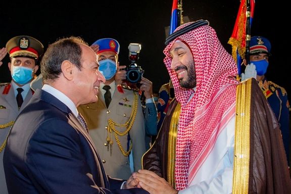 Saudi Crown Prince Mohammed bin Salman meeting Egyptian President Abdel Fattah al Sisi on June 20, 2022