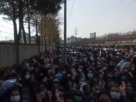 Hundreds of women holding tickets barred from entering a soccer stadium in Iran on Tuesday.
